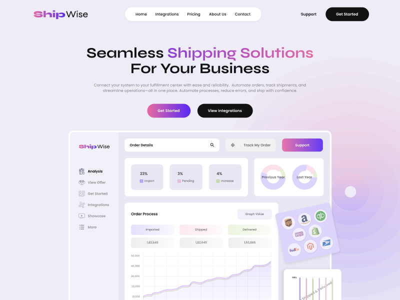 Logistics SaaS · Hero Section