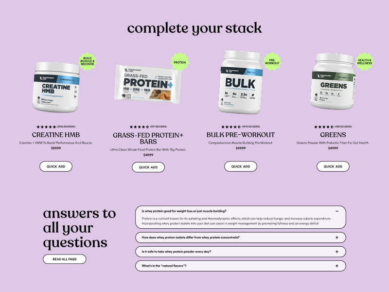 Supplements DTC · Fast-Loading Product Stack